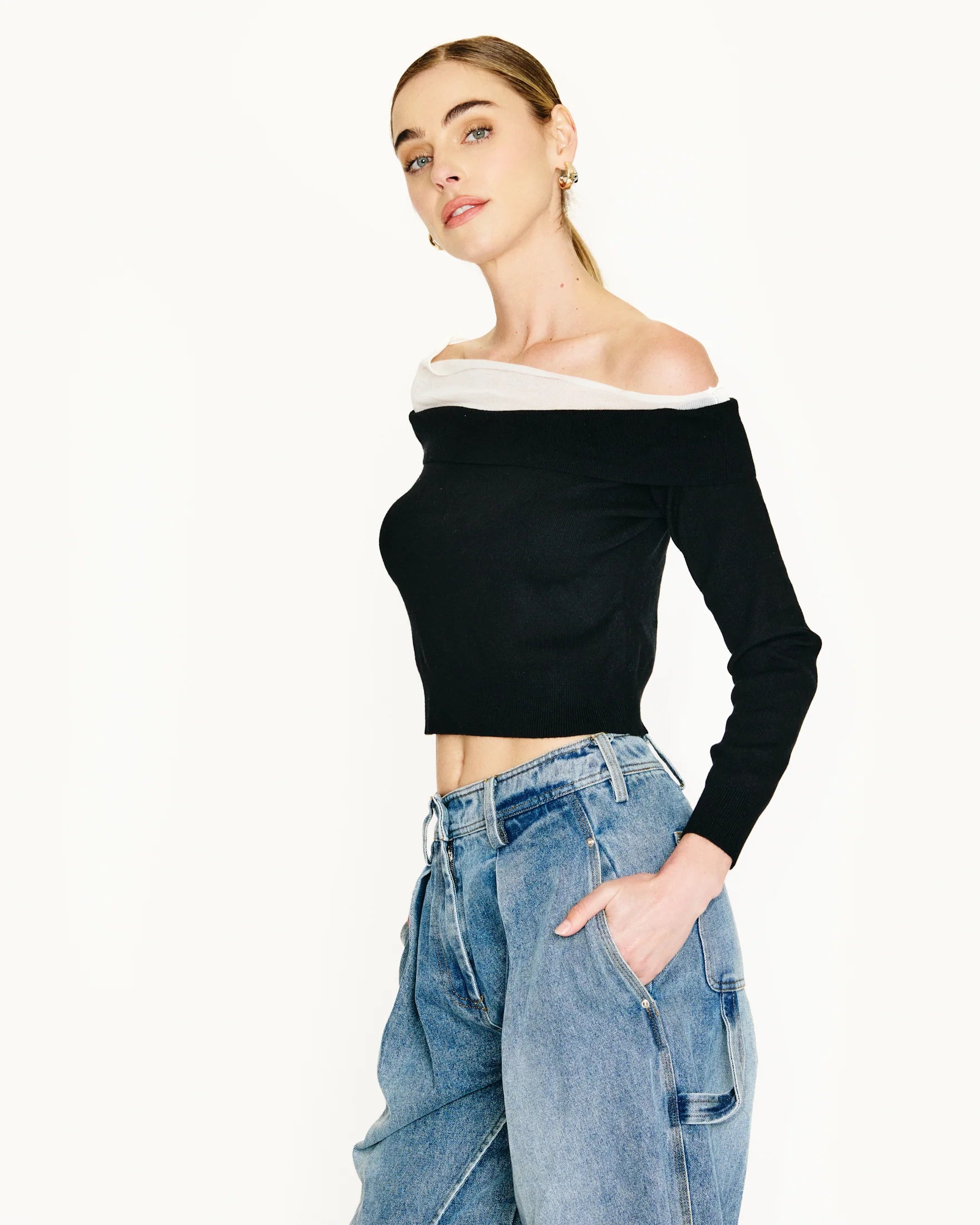 Ysa Sweater Off The Shoulder Sweater - JoeyRae