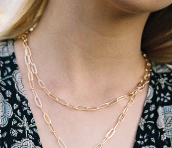 Large Lily Link Necklace - JoeyRae