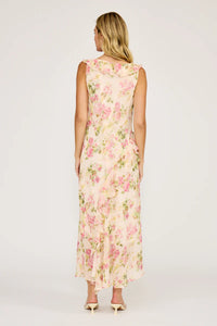 Pink Floral Stella Ruffle Dress - JoeyRae