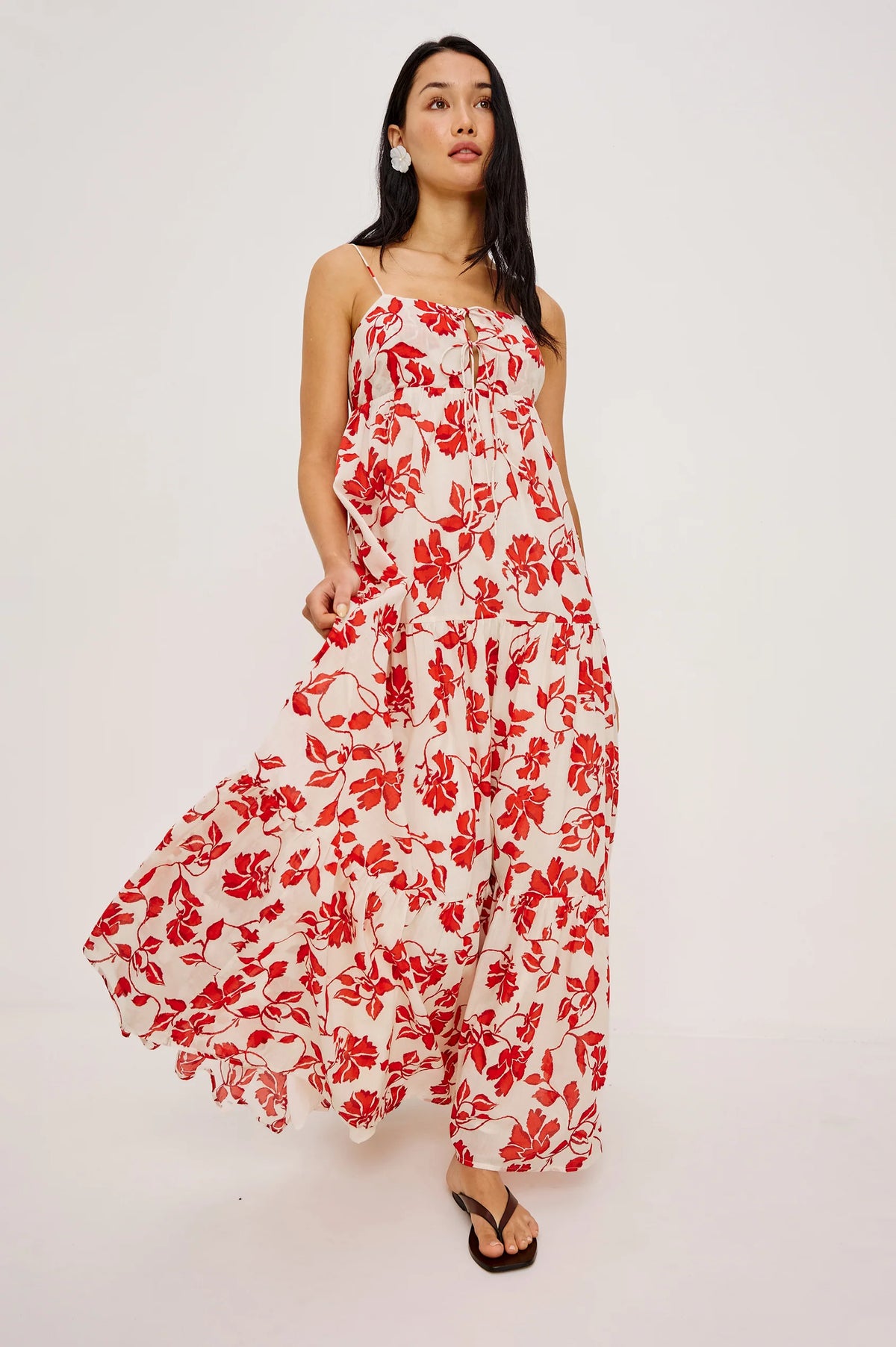 Mica Dress Red Jasmine - JoeyRae