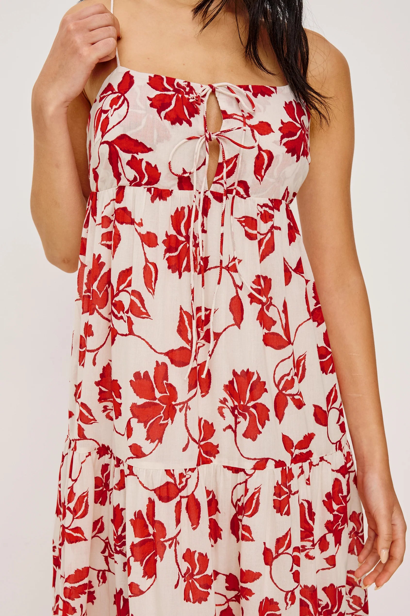 Mica Dress Red Jasmine - JoeyRae