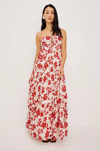 Mica Dress Red Jasmine - JoeyRae