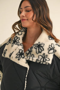 Selma Quilted Fluffy Shearling Jacket - JoeyRae