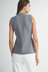 Crystal Button Sweater Vest - JoeyRae