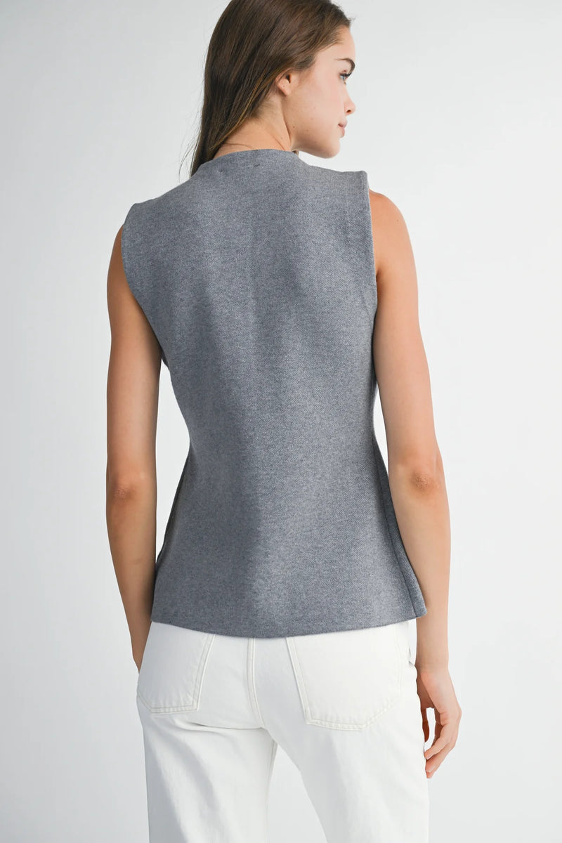Crystal Button Sweater Vest - JoeyRae