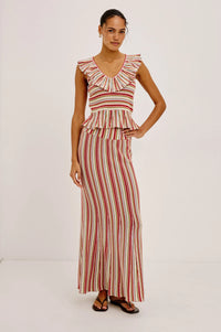 Nari Skirt Havana Stripe - JoeyRae