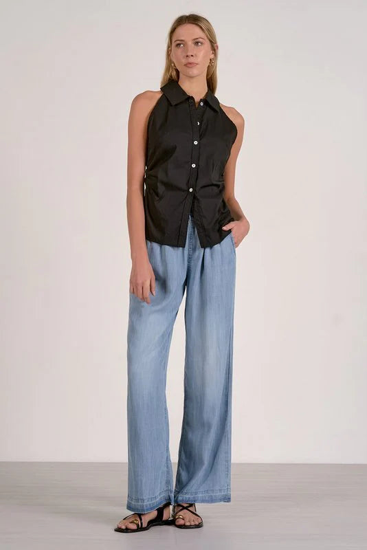 Sleeveless Collared Top - JoeyRae