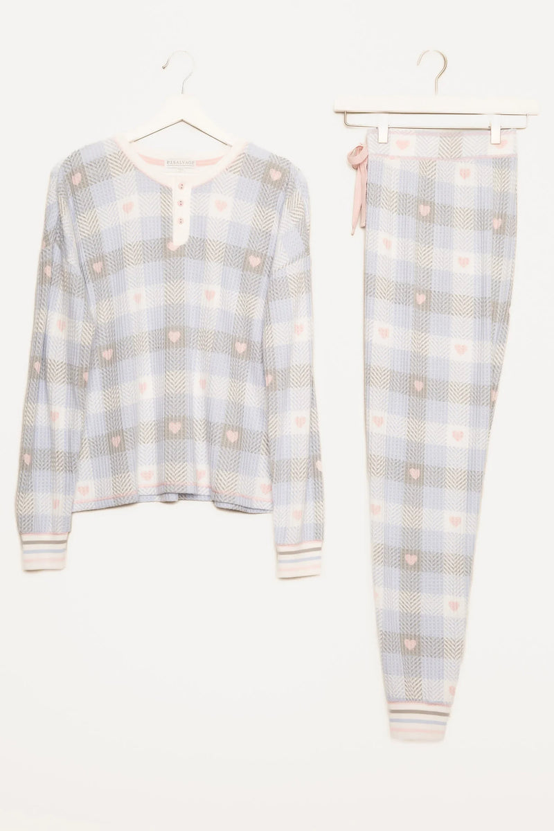 Ski Jammie Classic Set Blue Mist - JoeyRae