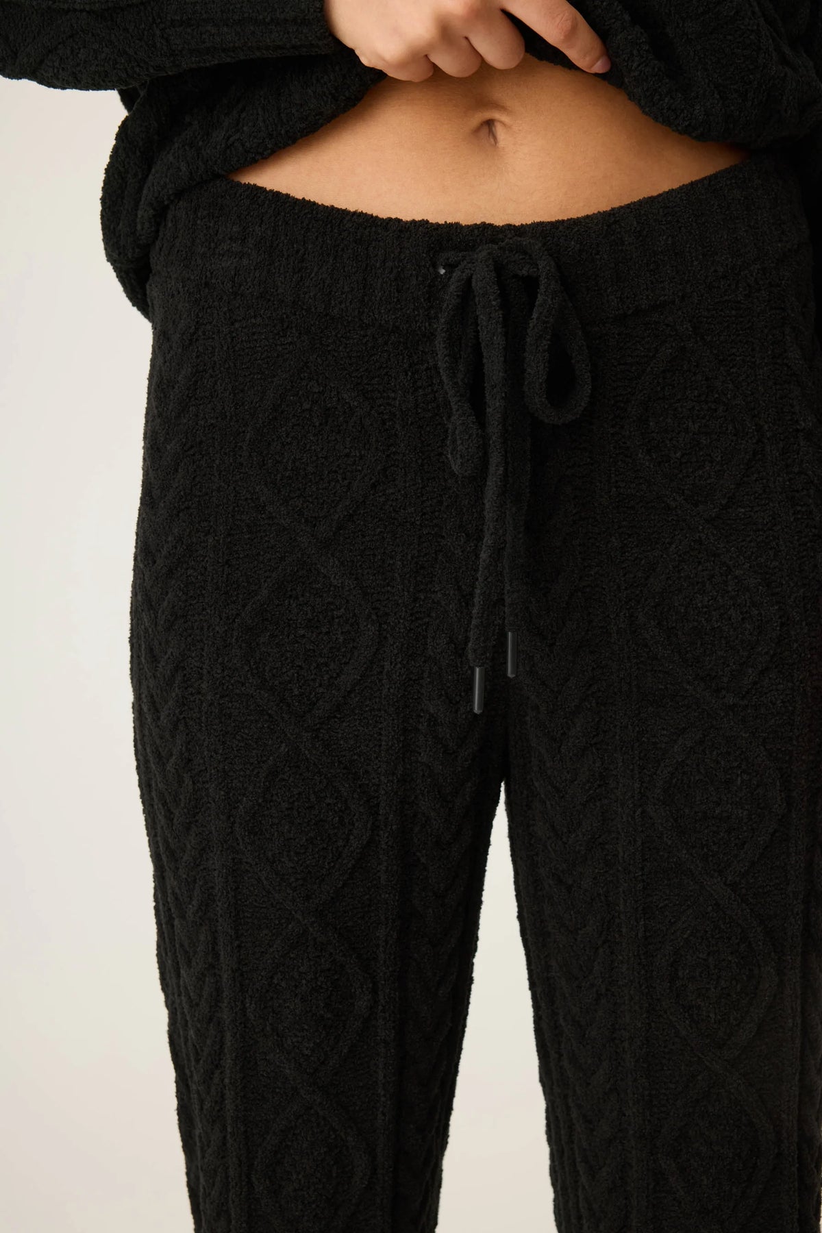 Chenille Cable Knit Open Leg Pants - JoeyRae