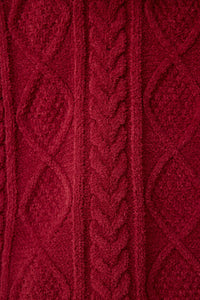 Chenille Cable Knit Open Leg Pants - JoeyRae