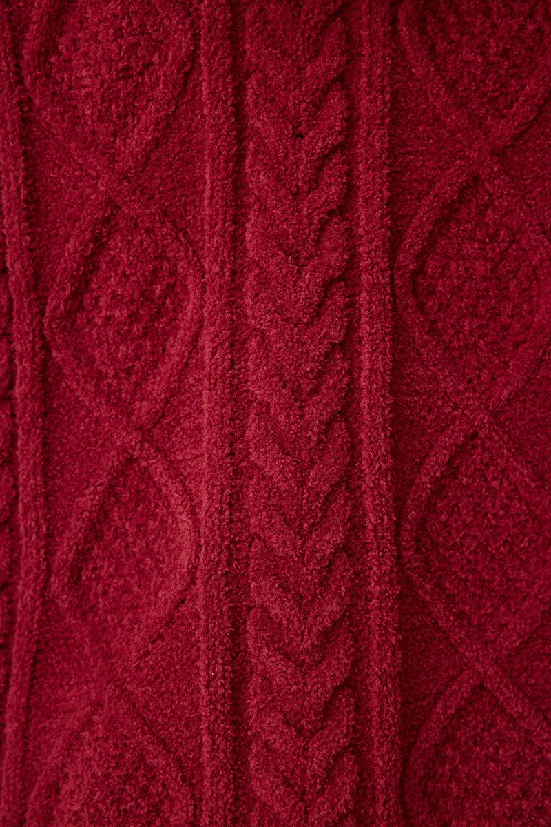 Chenille Cable Knit Open Leg Pants - JoeyRae