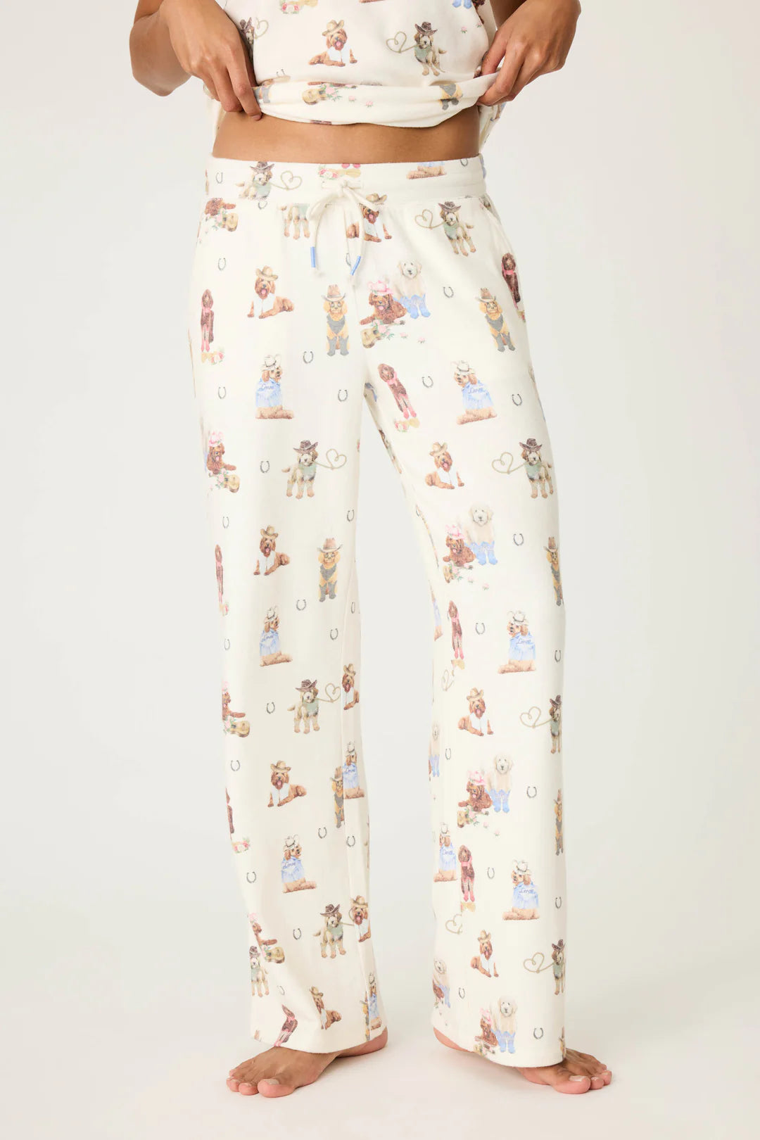Ruff On The Range Dog Print Open Leg Pant