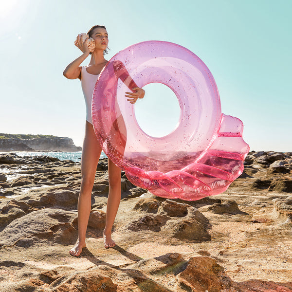 Luxe Pool Ring Shell Bubblegum - JoeyRae