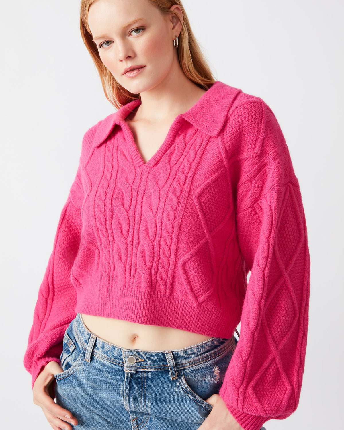 Cay Sweater Fuschia - JoeyRae