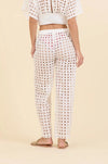 White Box Eyelet Tie Front Pant - JoeyRae