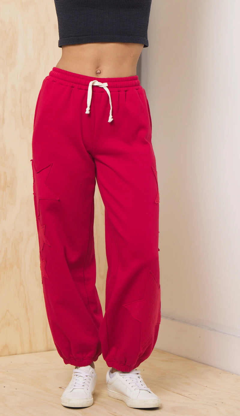 Star Applique Fleece Jogger