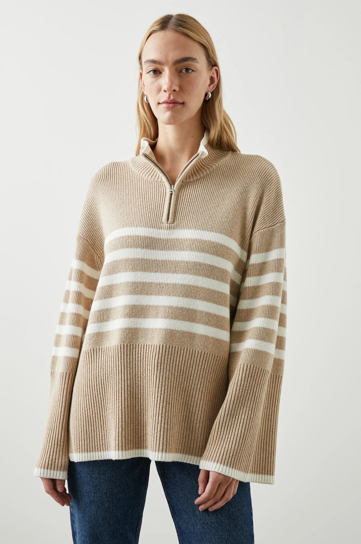 Tessa Sweater Sand Stripe - JoeyRae