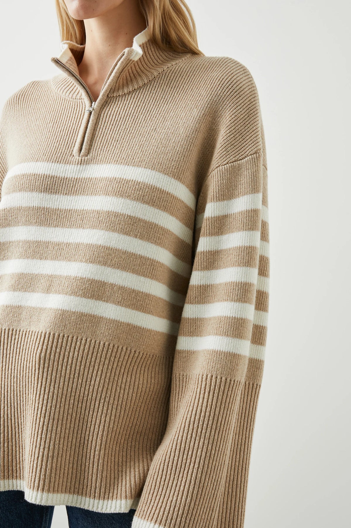 Tessa Sweater Sand Stripe - JoeyRae