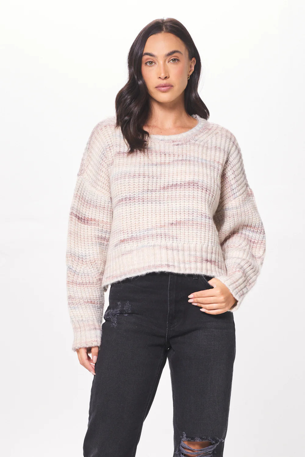 Multi Mixed Knit Sweater - JoeyRae