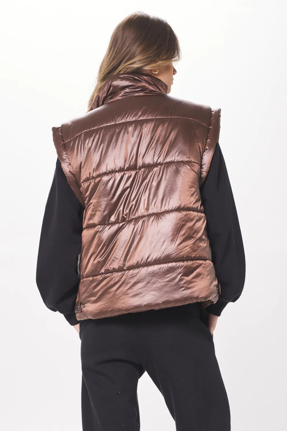 Oversize Puffer Vest Bronze - JoeyRae