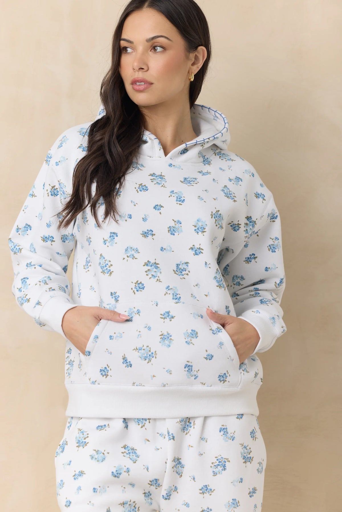 Ditsy Print Hoodie - JoeyRae
