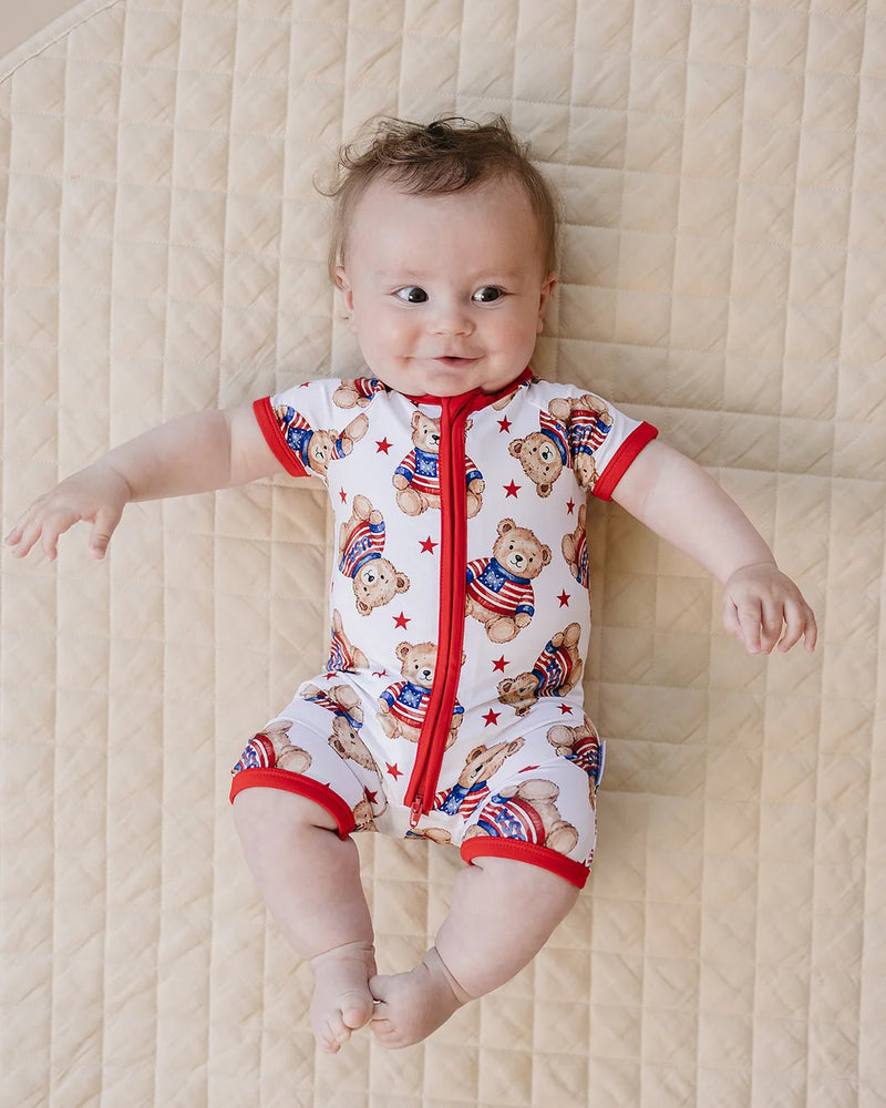 American Bear Bamboo Shorty Romper - JoeyRae