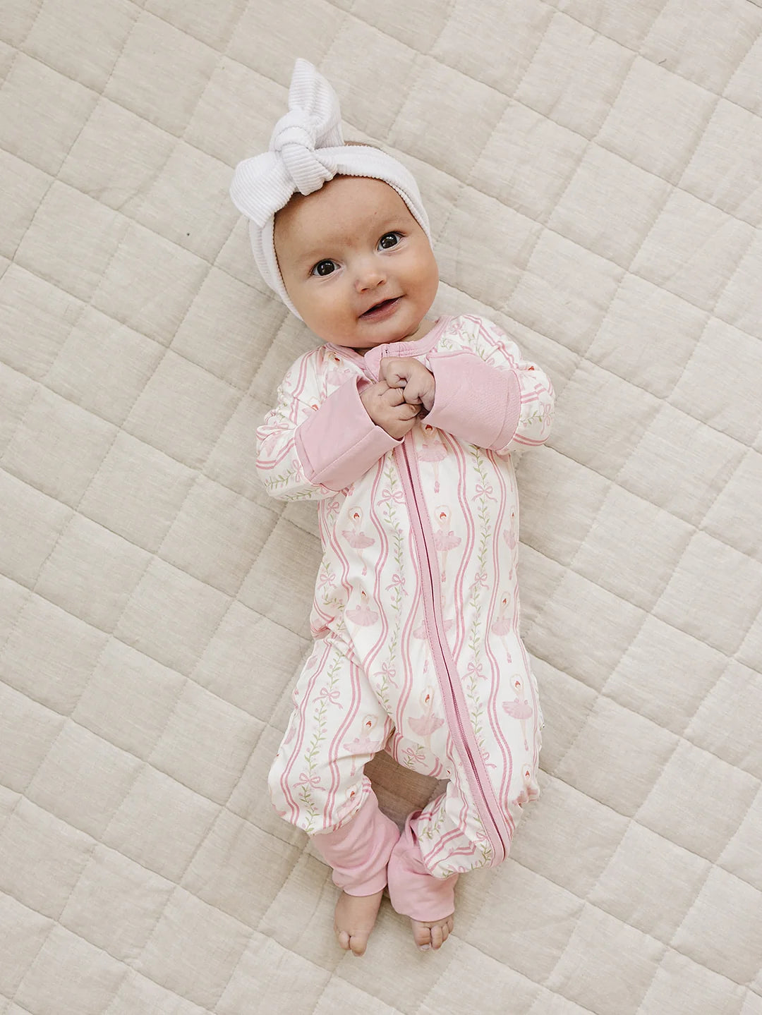 Little Ballerina Bamboo Zip Romper