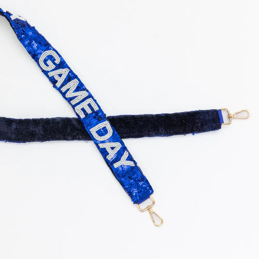 Game Day Sequin Purse Strap Royal