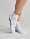 The Ruffle Grip Sock White