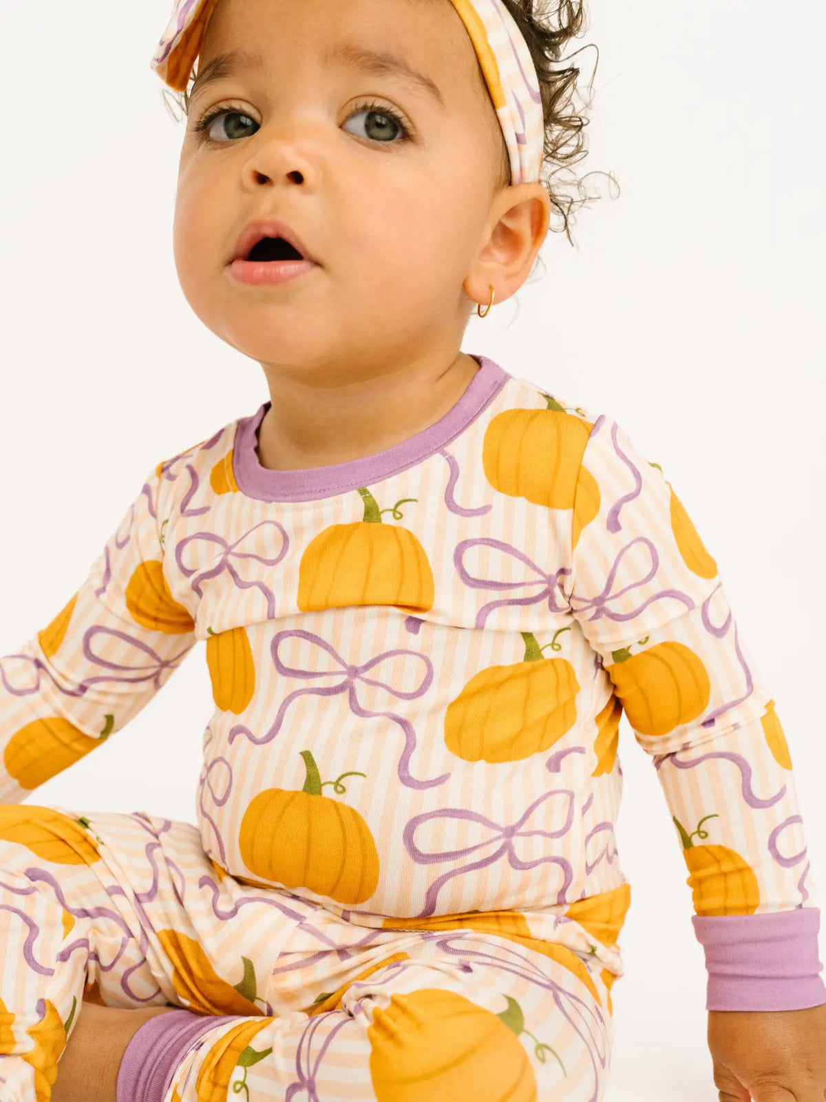 Pumpkin & Bows Bamboo Set