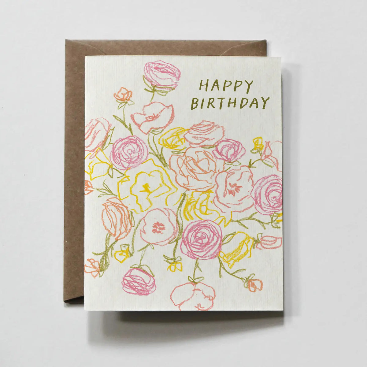 Bright Floral Bouquet Birthday Greeting Card - JoeyRae