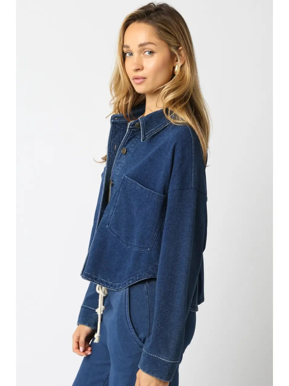 Khissy Cropped Utility Shirt Jacket - JoeyRae