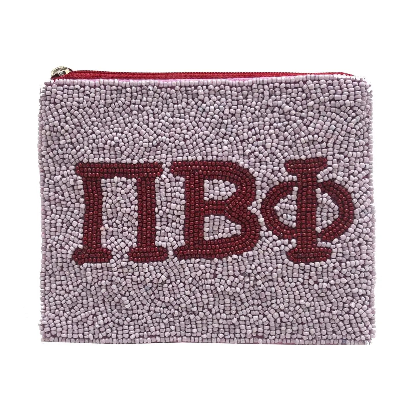 Pi Beta Phi Beaded Coin Pouch
