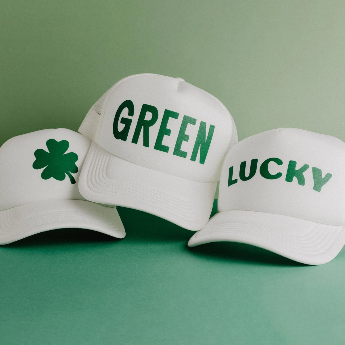 4 Leaf Clover Recycled Trucker Hat Snow