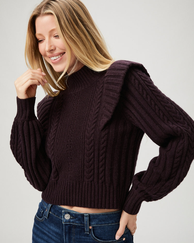Kate Sweater Black Cherry - JoeyRae