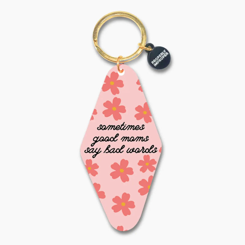 Floral Good Moms Motel Keychain - JoeyRae