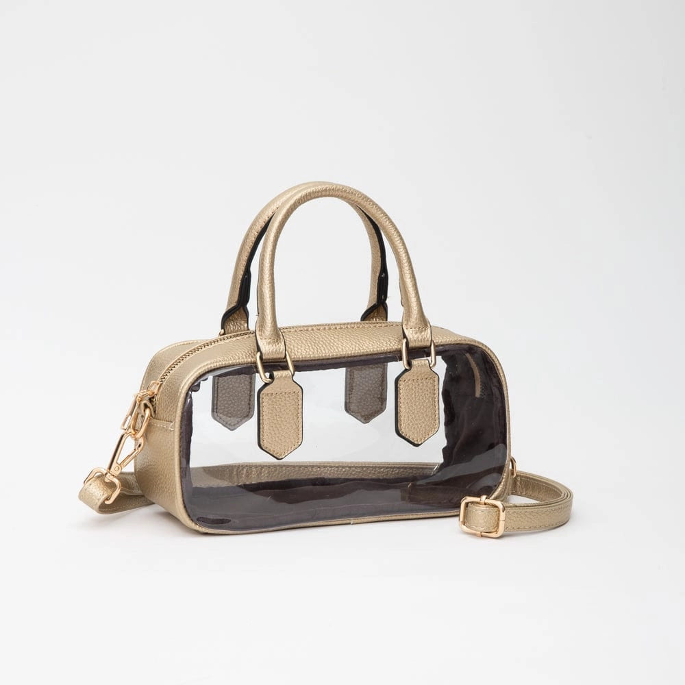 Clear Structured Top Handle Handbag - JoeyRae