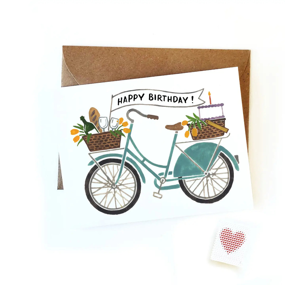 Happy Birthday Banner Bicycle Card - JoeyRae