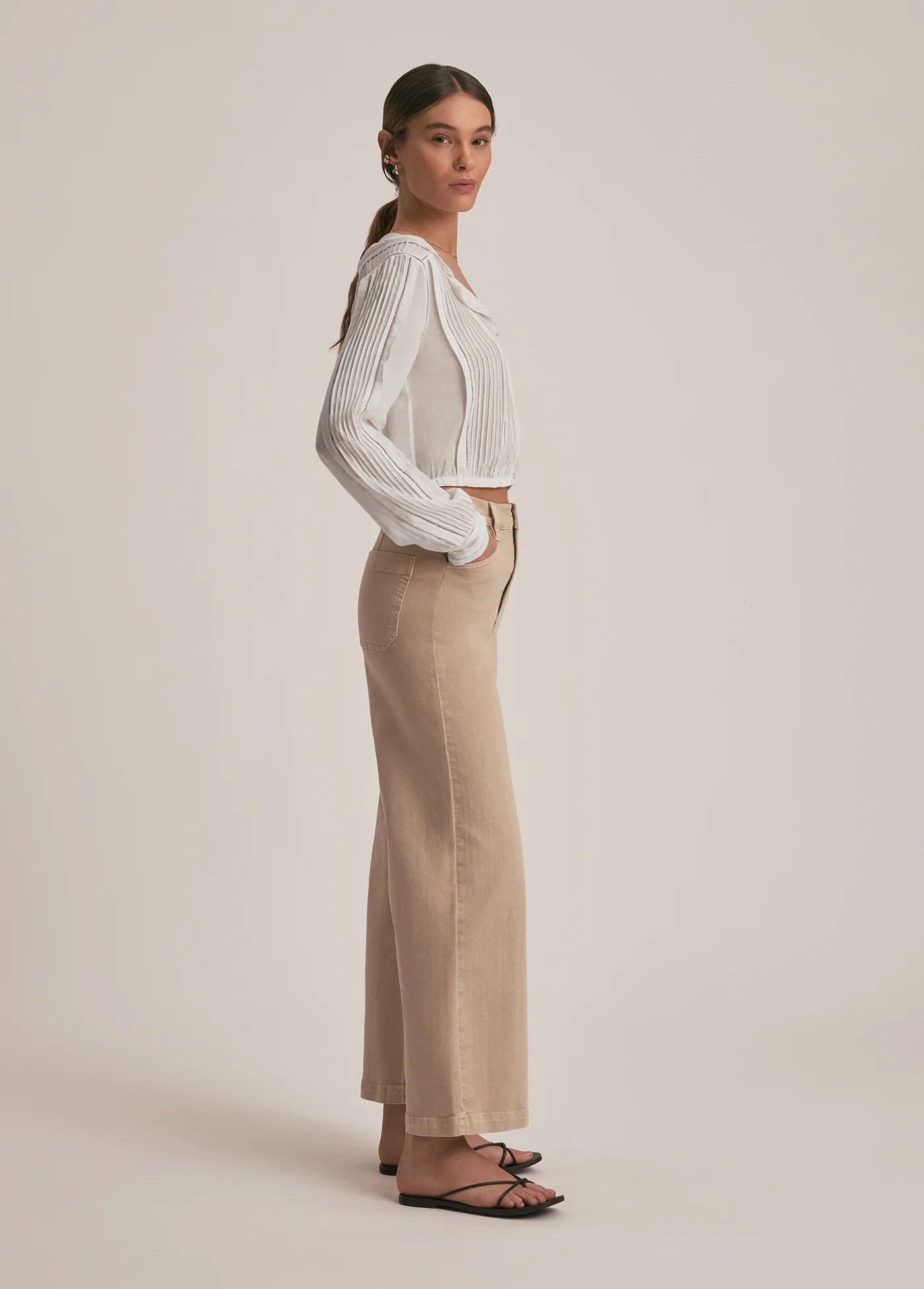 The Mischa Super High Rise Wide Leg French Oak - JoeyRae