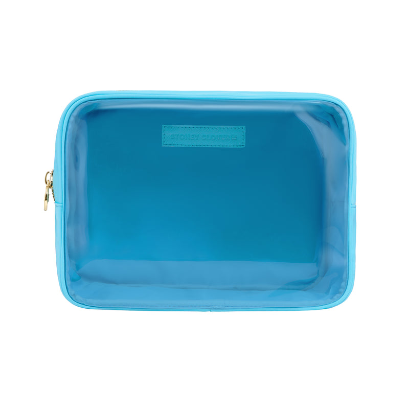 Brights Clear Large Pouch Blue - JoeyRae