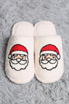 Santa Embroidered Luxe Soft Slippers