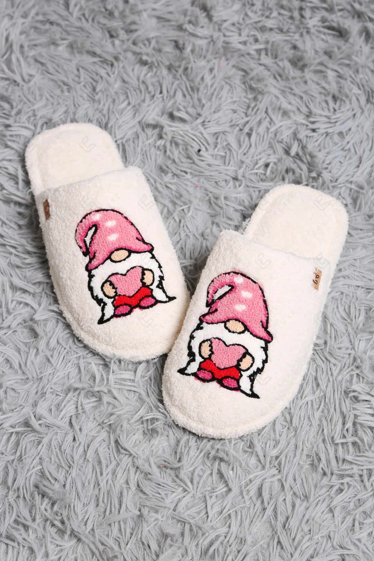 Gnome Embroidered Luxe Soft Slippers