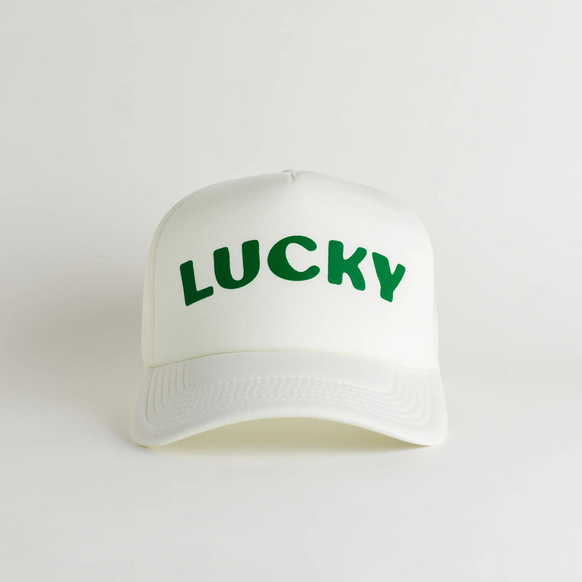 Lucky Recycled Trucker Hat Snow - JoeyRae