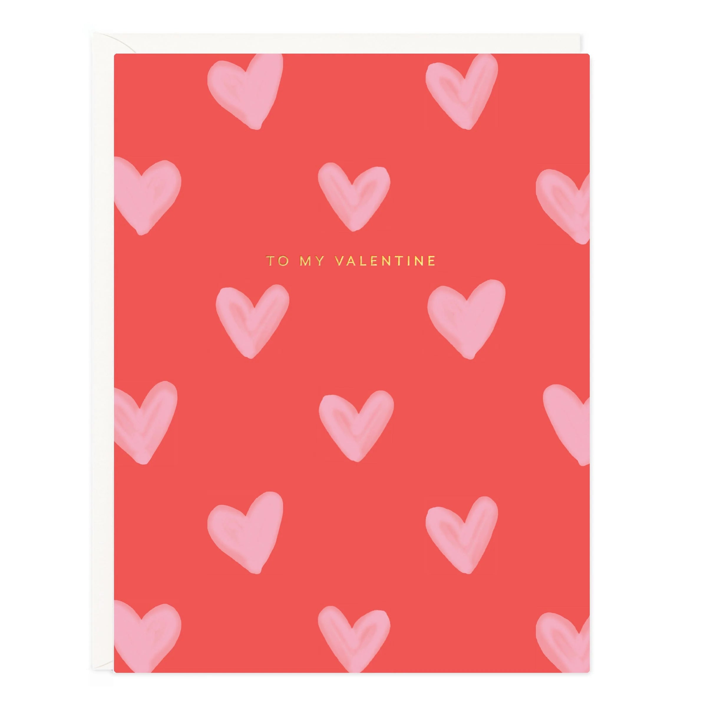 My Valentine Pink Hearts Card - JoeyRae