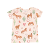 Short Lounge Set Pink Western Horses