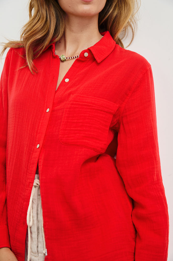Ellis Blouse Cherry - JoeyRae