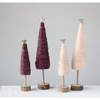 Medium Pink Wool Christmas Tree - JoeyRae