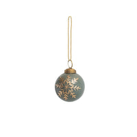 Snowflake Etched Glass Ball Ornament - JoeyRae