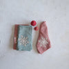 Square Cotton Napkins Embroidered Snowflakes - JoeyRae