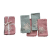 Square Cotton Napkins Embroidered Snowflakes - JoeyRae